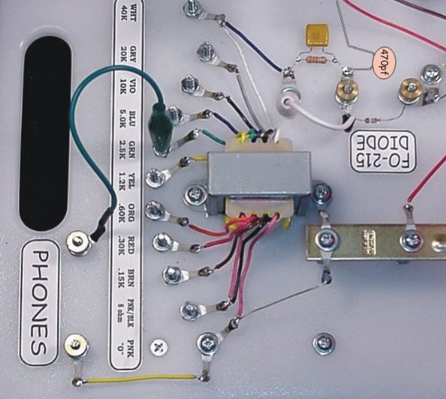 Peebles Originals Crystal Radio Detector Unit, Matching Transformer Detail