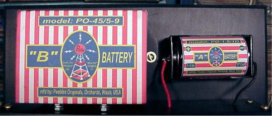 VT-67/BC, One Tube Regenerative Radio, A/B Battery View.