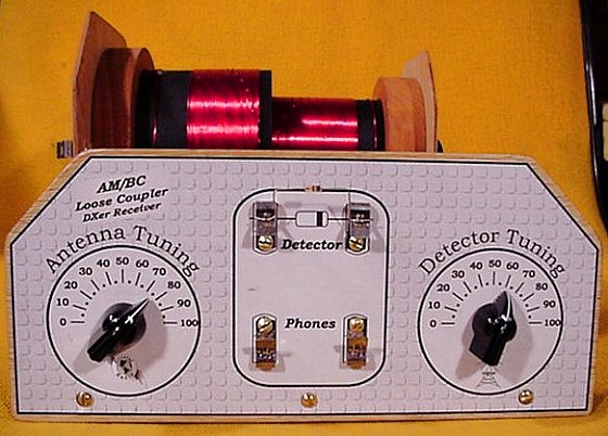 Peebles Originals AM Loose Coupler Crystal Radio, Main View