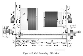 Peebles Originals AM Loose Coupler Crystal Radio, Top View Drawing